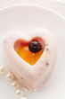 Heart-shaped dessert for Valentine's Day