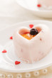 Heart-shaped dessert for Valentine's Day