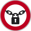 Schild mit Schloss