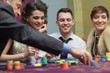 Amused group in a casino