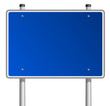 Blaues Verkehrsschild isoliert