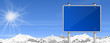 Winter Panorama mit Schild