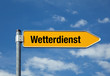 Pfeil mit blauem Himmel WETTERDIENST