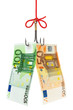 Fishing hook and money