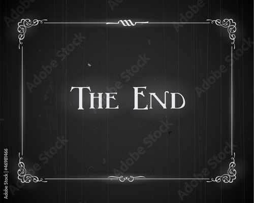 Vector: Movie ending screen - Editable Vector. Movie ending screen - Editable Vector.