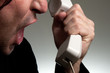 Man screaming on the phone
