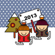 Happy new year vector illustration