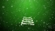 New Year tree and falling snowflakes with stars