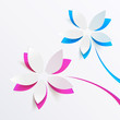 Vector: Vector greeting card background with derived paper flowers Vector greeting card background with derived paper flowers