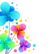 Bright shining rainbow flowers vector background