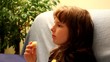 Video: Little girl eating apple slices Little girl eating apple slices