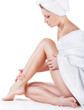 Beautiful young woman in towel
