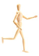 wooden mannequin isolated on white