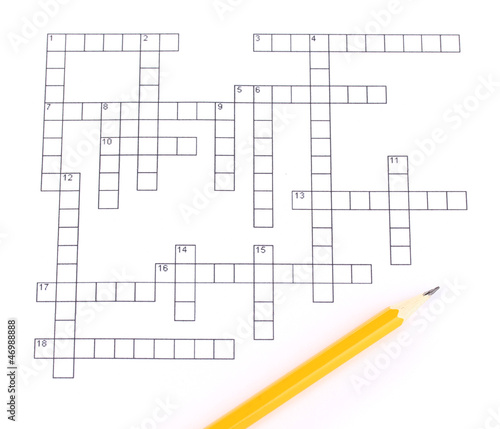 Photo: Crossword puzzle close-up Crossword puzzle close-up