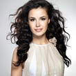 Beautiful woman with long brown hair
