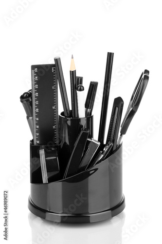 Photo: Holder for stationery isolated on white Holder for stationery isolated on white