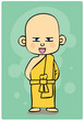 Buddhist monk cartoon style
