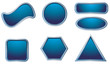 Blank Dark-blue web buttons for website or app. Vector eps10
