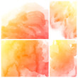 Set of colorful Abstract water color art hand paint background