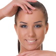 Portrait of beautiful young smiling woman