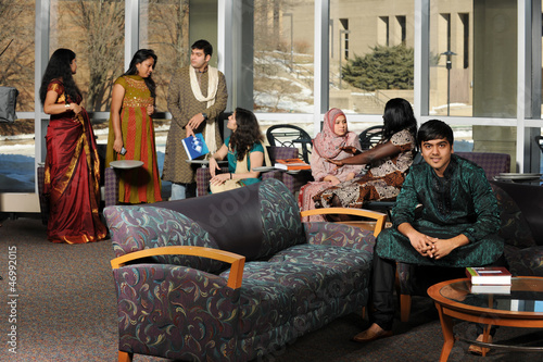 Photo: Group of Diverse College Students wearing their traditional atti Group of Diverse College Students wearing their traditional atti
