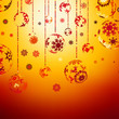 Elegant Christmas with gold balls. EPS 8