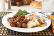 Swedish meatballs and potatoes
