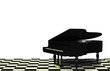 music theme background with piano