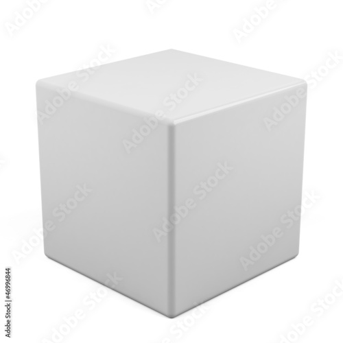 Illustration: 3d cube isolated on a white 3d cube isolated on a white