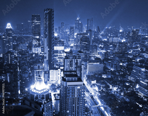Photo: Bangkok Skyline, Thailand.. Bangkok Skyline, Thailand..
