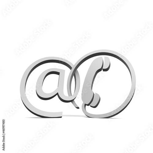 Illustration: email, telefon, support email, telefon, support