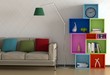 Buntes Regal