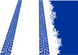 Reifenspuren im Schnee