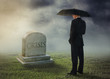 Businessman with umbrella