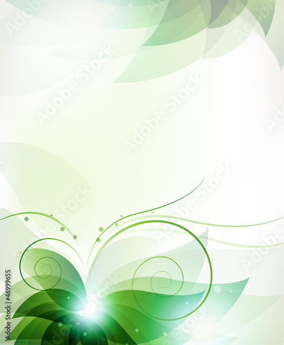 Vector: Abstract green flower Abstract green flower