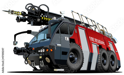 Vector: Vector cartoon firetruck Vector cartoon firetruck