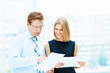 Two young business collegues.