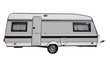 Caravan isolated over white background
