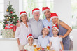 Family posing for photo