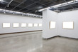 empty frames in museum