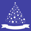 silhouette christmas tree