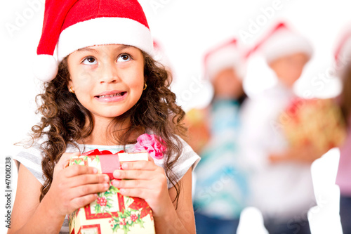 Photo: Thoughtful Christmas girl Thoughtful Christmas girl