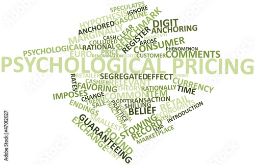 Illustration: Word cloud for Psychological pricing Word cloud for Psychological pricing