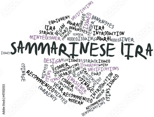 Illustration: Word cloud for Sammarinese lira Word cloud for Sammarinese lira