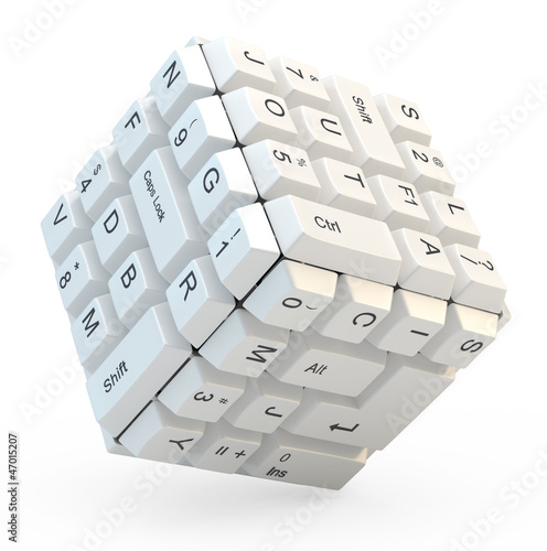 Illustration: Keyboard cube Keyboard cube