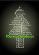 Merry Christmas Tagcloud Baum