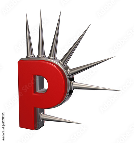 Illustration: prickles letter p prickles letter p