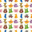 seamless monster pattern