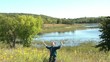 Crazy Businessman Playing with Bubbles