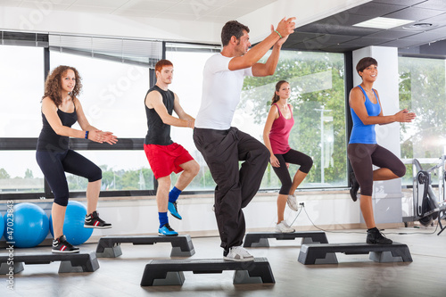 Photo: Aerobics Class in a Gym Aerobics Class in a Gym